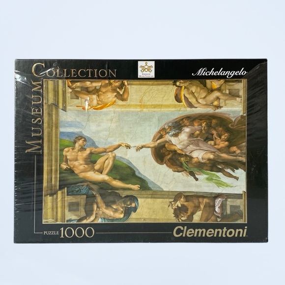NWT Clementoni Museum Collection 1000 Piece Puzzle Michelangelo Creation of Adam - Picture 1 of 9